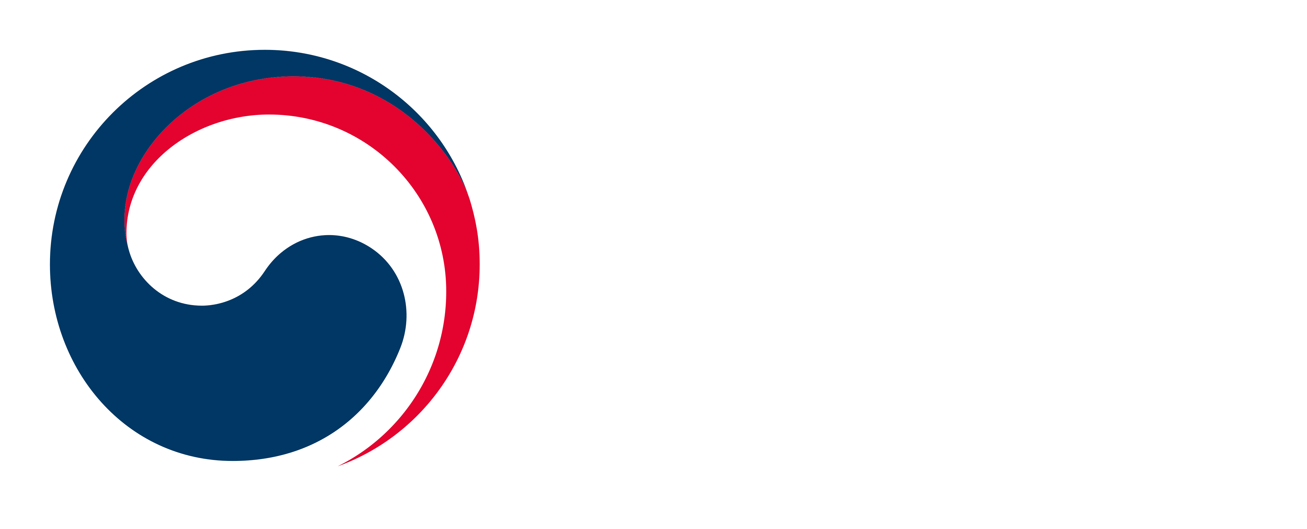 법무부 가로형 로고 (어두운 배경용)